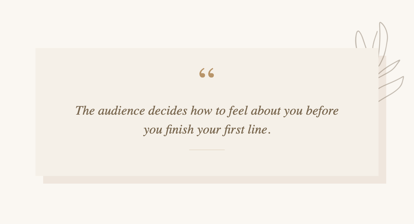 Pull quote about introducing yourself on camera