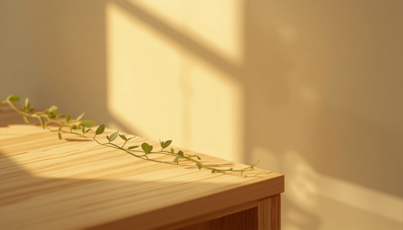 Golden hour light across a desk — the light does most of the work