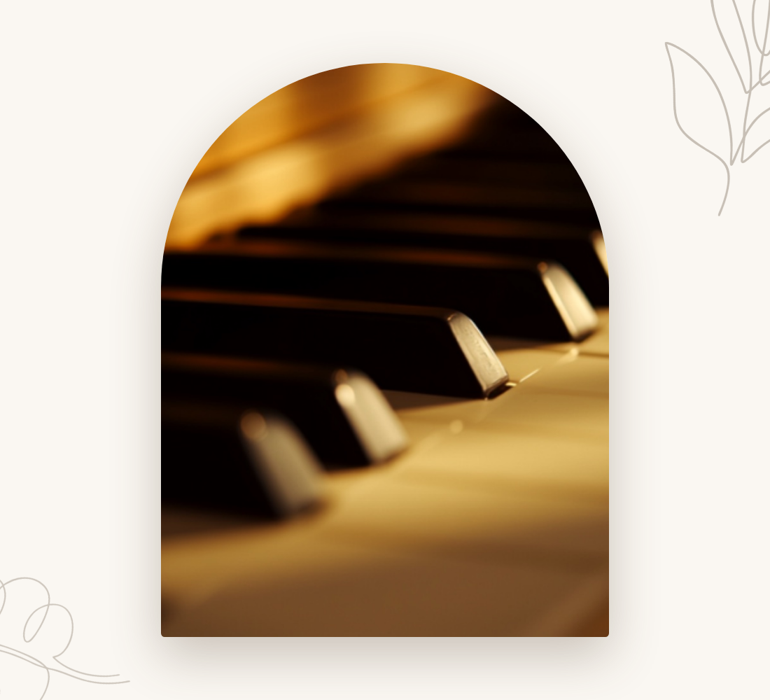 Piano keys in golden light — your voice is an instrument, not a test