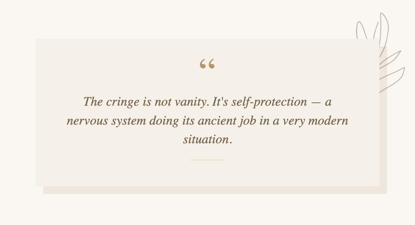 Pull-quote for people who hate watching themselves on video